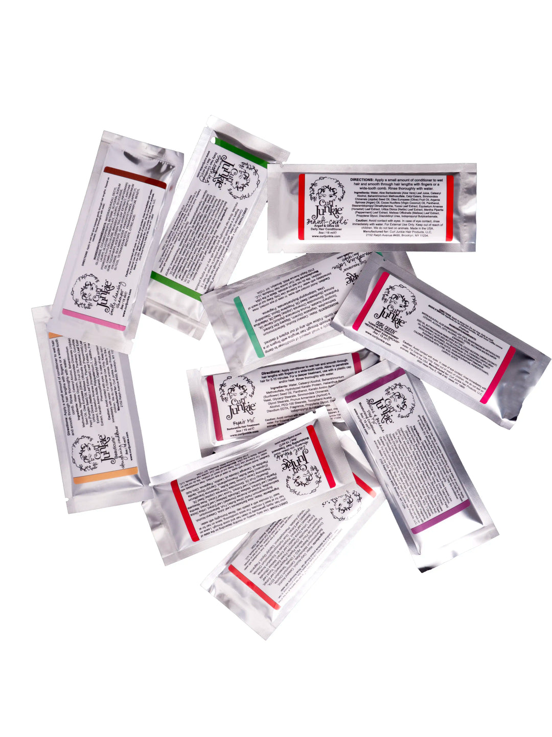 CURL JUNKIE SAMPLE POUCH SET-CLEANSER/CONDITIONERS